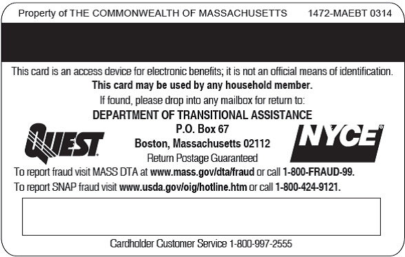 SNAP and Photo EBT Cards Information and Resources Mass Legal